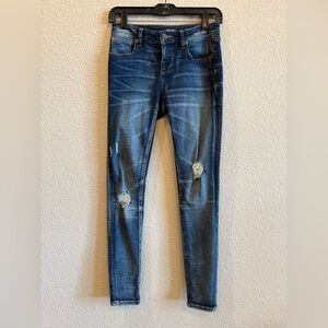 Miss Me Dark Blue Distressed Skinny Jeans